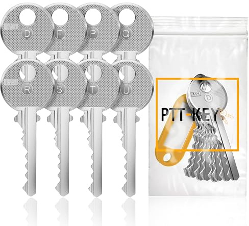 PTT-KEY - Clés Pass PTT T10, F10, Q10, R10, S10, U10, P10, D10 - Clé passe partout boîte aux lettres - Clé universelle – Barillet, serrure boîte aux lettres - Passe PTT - Trousseau PTT universelle