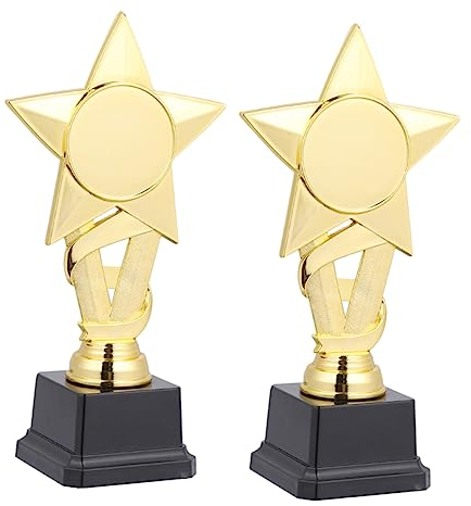 Abaodam 2stücke Plastik-Star-trophäen Party-Star-trophäen Für Kinderfußballspiele Basketballspiele Tanzwettbewerbe Glückwunschparty Tischdeko Geschenke