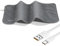 Cojín térmico USB de 5 V, lavable, para invierno, de grafeno, 30 x 60 cm, para aliviar la espalda, el cuello, los hombros y los calambres, color gris