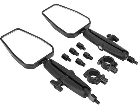 JFG RACING Universelle Motorrad Spiegel,1 Paar Motorrad Rückspiegel Seitenspiegel Rückseitenspiegel 360° verstellbar,Lenkerendenspiegel Aluminiumlegierung für Dirt Bike Roller Quad ATV