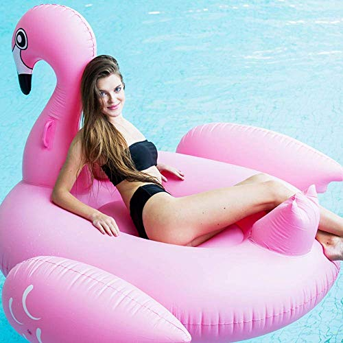 Aufblasbare Poolschwimmer, Luftmatratzen, rosa Flamingo-Halterungen, Wasser, Strand, Strand, Pool, schwimmendes Bett, Sofa, schwimmende Reihe, Schwimmen für Erwachsene, 190 x 190 x 130 cm, zum