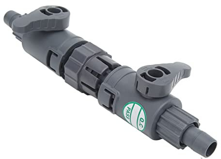 Aquarium Schlauch Rohr Wasserhahn Stabile Befestigung Doppel Ventil Verdickt Aquarium Wasser Control Anschluss Verhindern Filter Platzen (3/8 Zoll)