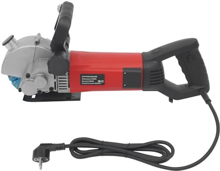 Elektrische Mauernutfräse Schlitzmaschine Betonsäge 3500W mit Laserführung 5000 U/min max. Nuttiefe und Breite 40 x 42 mm 133mm Sägeblätte für Ziegel Beton Marmor