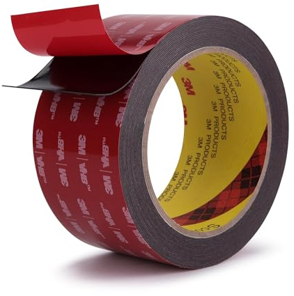Ndcadhesive Nastro biadesivo nastro di montaggio resistente 51 mm x 5,5 m 5925 adesivo forte perfetto per decorazioni di auto casa ufficio pareti interne ed esterne nero