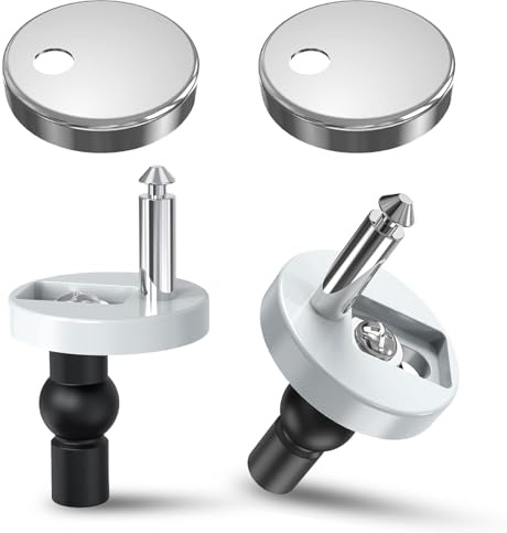 YOURKAY 2PCS Schrauben für Toilettensitz,WC Sitz Befestigung,Edelstahl Scharnier Toiletten Sitz WC Scharniere Absenkautomatik,WC Sitz Befestigung Von Oben, Toilettensitz Befestigung für Die Meisten