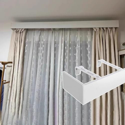 Fenstervolant, Verdunkelungsvorhänge für Wand, 2,9 m, Vorhangschiene, Paneel ohne Schienen, dekorativer Querbehang