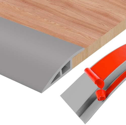 Perfil de Transición para Suelo, Tapajuntas Suelo Adhesivo in PVC Para Unir Juntas de Suelo y Umbrales de Alfombras Autoadhesivo