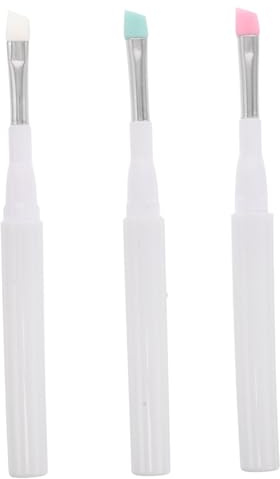 VALICLUD 3pcs Angled Silicone Eyebrow Brush Dust Cap for Precise Makeup Application