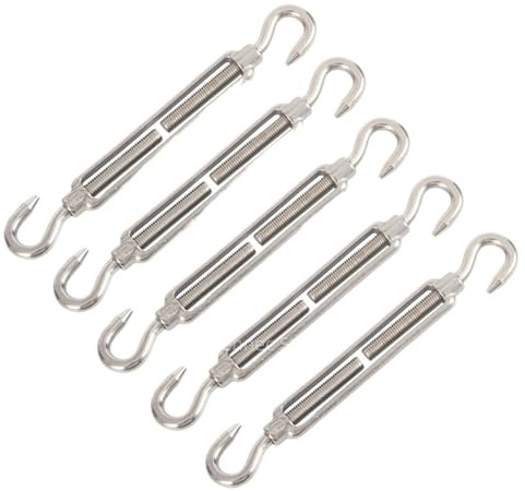 Tenditore del filo Ganci della catena in acciaio inox 304 e tenditore dell'occhio fune metallica M4 M5 M6 M8 M10 linea del dispositivo di tensione Oc Oo Cc tipo 5 pz(CC Type-5PCS,M10)