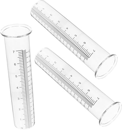 Yardwe 3pezzi Contatore Acqua Piovana Esterno Da Giardino Misurazione Pioggia Terrazza Strumento Pluviometro Cortile Tubo Ricambio Pluviometro Prato Esterno