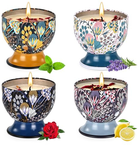 Gift Set of 4 Scented Candles,Aromatherapy Candles,Suitable for The Whole Family