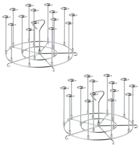 Paquete de 2 pinchos para freidora de aire, soporte para kebab, de acero inoxidable, vertical para barbacoa, no hay necesidad de voltear para olla a presión, horno, freidora de aire (21 x 9,5 cm y 21