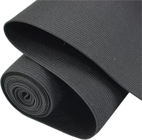 banda elástica, bandas elásticas Banda elástica for coser, 1 metro, 8-40 cm, banda elástica extra ancha, cinturón de ropa, bandas de goma for coser elásticas (negro, 10 cm)
