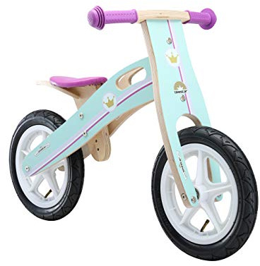 BIKESTAR Lauflern Rad für Mädchen ab 3-4 Jahre | 12 Zoll Kinder Laufrad Holz | Violet | Risikofrei Testen