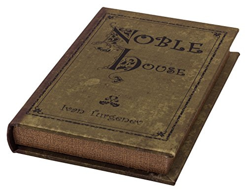 Kunstversteck Geschenkbox im Buchlook mit Seide überzogen, Schatzkiste Bücherbox Motiv Noble House 21x13,5x3cm