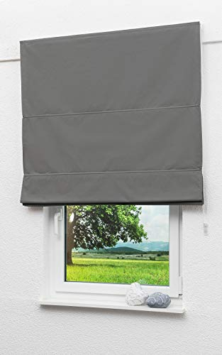 LYSEL Outlet Raffrollo grau, abdunkelnd mit Kettenzug, Maße: (Bx H) 120cm * 170cm