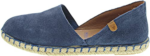 VERBENAS Carmen Sandaletter för kvinnor, läderkombination, tofflor, fritid, eleganta slip-on uni, blå, 36 EU