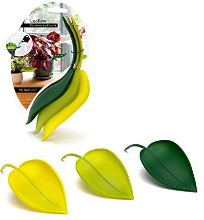 Peleg Design Leaflow Pflanzen-Gießtrichter (Set aus 3) – Essenzielles Bewässerungssystem für Indoor- und Balkonpflanzen – Gießhilfe für Zimmerpflanzen und Außenpflanzen