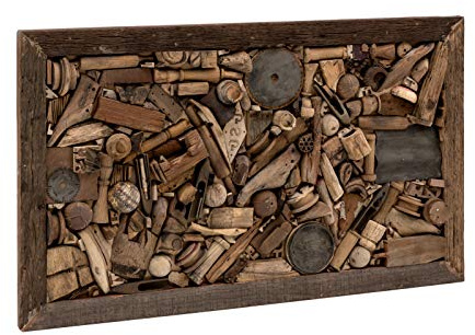 Woodkings® Wandbild Kavali Rahmen Altholz groß Unikat 150x90 rustikal Wanddeko Dekoobjekt Echtholz Rahmen massiv Unikat