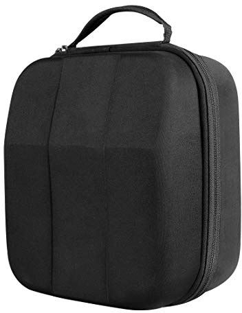 Geekria Shield Case for Large-Sized Over-Ear Headphones, Replacement Hard Shell Travel Carrying Bag with Cable Storage, Compatible with Audio-Technica ATH-R50x, Sony MDR-XB700 (Black)
