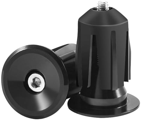 TRIWONDER Fahrrad Lenkerstopfen Aluminium 2 Stück – Universelle Lenker Endstopfen für MTB, Rennrad und Fahrrad Lenkergriffe, Robustes Zubehör (Schwarz - 23.3mm)