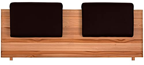fornera f30 2er Set Steckkissen Polsterkissen für Bettkopfteil Kopfteilpolster Rücklehne Bett Kopfteilkissen Kunstleder. Universell für alle Kopfteile bis 5 cm passend (Midnight Black)