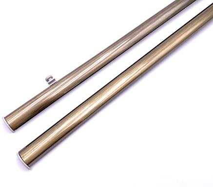 DécoProfi Paneelwagen Set Klemmtechnik/Gleiter für Flächenvorhang/Stoffpaneele für 6 mm Innenlauf, Aluminium, Antik Messing, Breite 60 cm