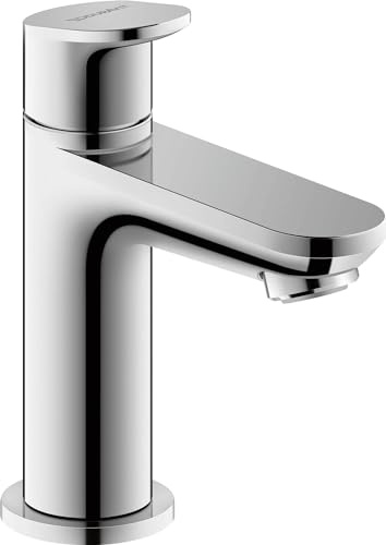 Duravit Wave Standventil (Auslauf Höhe 77 mm), Kaltwasser Waschtischmischer, Kaltwasserhahn Bad, Kaltwasserarmatur, Chrom