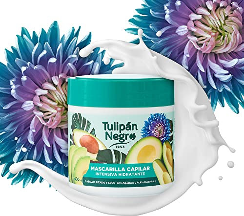 Tulipán Negro Mascarilla Intensiva Hidratante, con Aguacate y Ácido Hialurónico, 400 ml