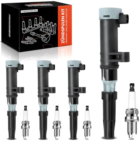 Frankberg 4x Bobinas de encendido Gasolina Compatible con Logan MCV KS 1.6L Megan.e III Compacto B3 BZ0/1 1.6L Duster HS 1.6L Scénic III JZ0/1 1.6L 7700107177