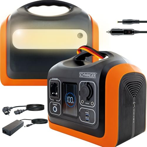 SCHWAIGER SOPS0600 Power Station 600 W Générateur solaire Onduleur Groupe électrogène de secours Groupe électrogène extérieur portable