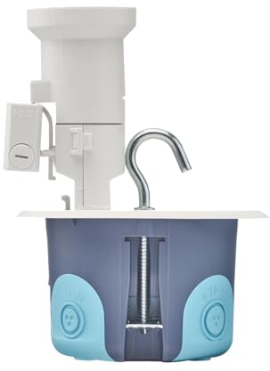 DEBFLEX - Boîte luminaire DCL Stopair multimatériaux Ø67/P50 avec douille E27 et crochet - Gris/Bleu