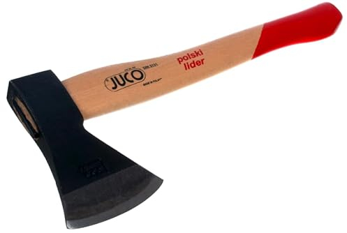 NAJDER Ascia da legno universale JUCO 0,4 kg - 340 mm, Ascia spaccalegna, Ascia da giardinaggio professionale, durezza 47-55 HRC, manico in faggio, DIN 7294, multifunzionale
