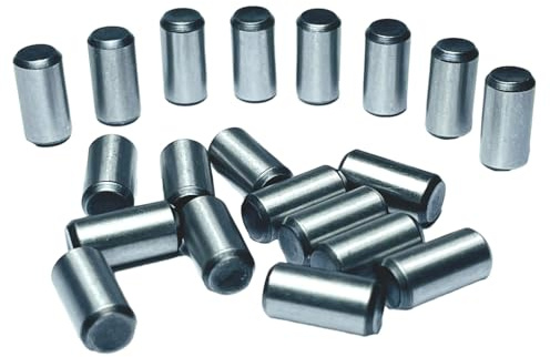 ZDingTech 20pcs 1/4 x 1/2 Dowel Pins,1/4 inch x 1/2 inch Metal Dowel pins Shelf Pegs 1/4,Support Shelves,Bearings Alloy Steel Wood Bunk Bed pegs