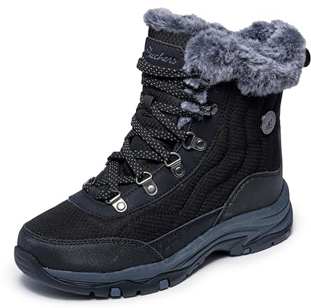 Skechers Trego-Stormie ankelstövel för kvinnor, Svart/Svart, 38 EU