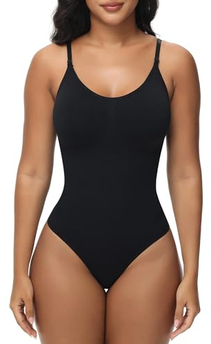 Breampot Damen Shapewear Bodysuit Bauchweg Formbody Verstellbare Träger | Vielseitige Body Shper Atmungsaktiven Materialien mit Verstellbarer Schultergurt