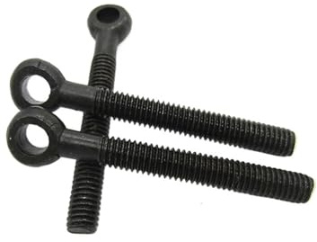 Aqxypas Q190 Q191 DIN444 UNI6058 Ringschrauben aus Kohlenstoffstahl M6 M8 M10 M12 Ringverbindungsschraube C0082 (Size : M10-100mm(2pcs))