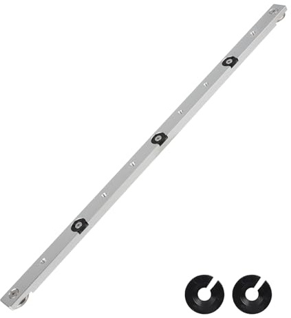 EFUTURETIME Mitre Bar in Lega di Alluminio, 9.5 x 19 x 450 mm, Barra T-Slot, Guida per Troncatrice in Alluminio per Seghe da Banco, Trapani da Banco, Seghe a Nastro, Falegnameria