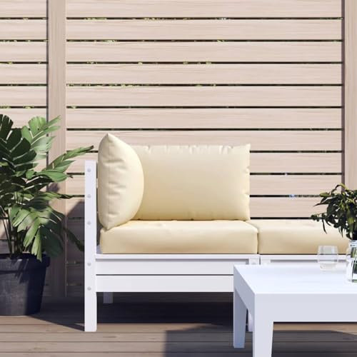LAPOOH Palettensofa-Auflagen 3 STK Palettenkissen Outdoor, Europaletten Sitzkissen Outdoor, Paletten Rückenkissen, Beige Stoff