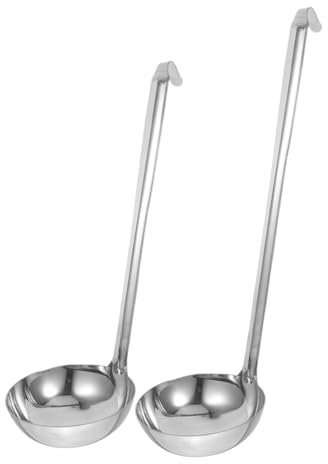 CATIEBYE 2pcs Gravy Ladle Sauce Spoon Stainless Steel Soup Ladle Small for Sauce Ramen Soup Multipurpose Cooking Utensils
