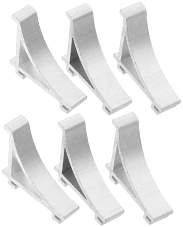 HOMSFOU Metal Refrigerator Shelf Clips 6pcs Aluminum Alloy Holders for Fridge and Freezer Compact Design Space Saving
