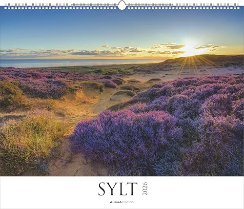 Alpha Edition - Sylt 2026 – XXL Bildkalender 60×50 cm, Panorama-Wandkalender im Querformat, Landschaftskalender mit Nordsee- & Küstenmotiven, Wandplaner, FSC-zertifiziert