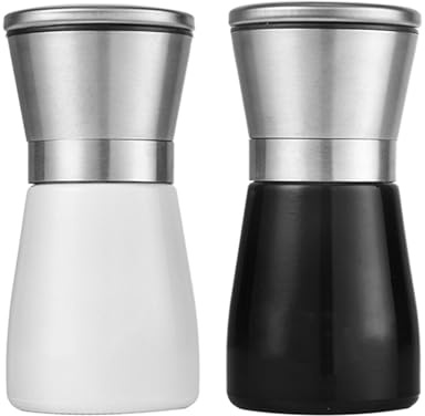 Glass Pepper Dispenser Glass Pepper Mill Stainless Steel Shaker with Coarse Mill