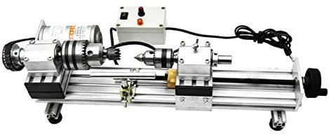 Tour polisseuse Mini métal tour à bois régulation de vitesse en continu haute précision Mini tour perles Machine 280W pour les professionnels et les bricoleurs