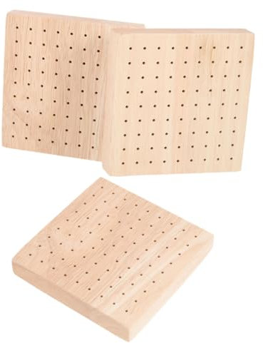 FUNNETOYU Présentoir à Cake Pops en Bois 3pcs Design Multi Trous, Support Solide et Simple pour Sucettes et Bonbons, pour Fêtes la Maison