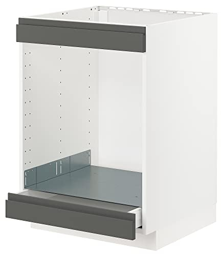 ProTuning METOD/MAXIMERA cabine de base pour plaque de cuisson+four avec tiroir, 60x60 cm, blanc/Voxtorp gris foncé