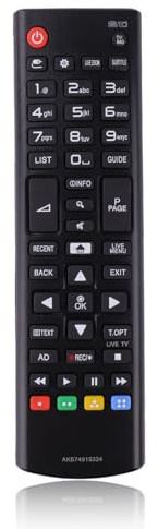 Replacement TV Remote Control for all LCD LED Smart TV, No Setup Required Remote Compatible with LCD LED Smart Televisions, Ergonomic Design, Plug and Play Setup for Instant Use
