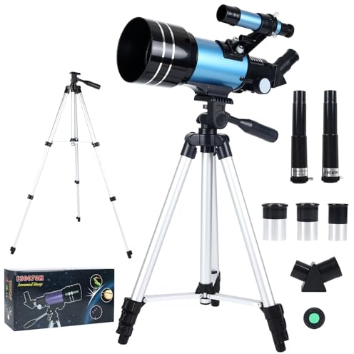 Telescopes for Kids & Beginners & Adult, Urtioty 70mm Astronomy Refractor Telescope with Adjustable Tripod for Sky Star Gazing