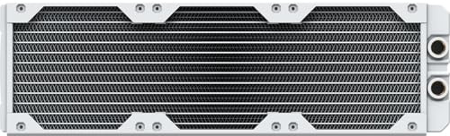 CORSAIR Hydro X Series XR5 360mm V2 Custom Cooling Radiator – Compatible with iCUE LINK Fans, 3x120mm Fan Mounts, Screw Protection Plates, G1/4” Threads – White