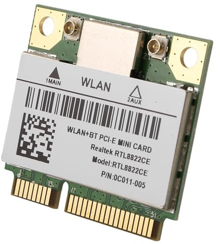 Quisiete RTL8822CE 1200Mbps 2,4G/5Ghz 802.11AC Tarjeta WiFi Red Mini PCIe Bluetooth 5,0 Compatible con Ordenador PortáTil/PC 10/11